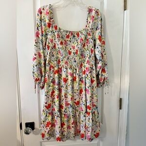 Floral Smocked Dress with Puff Sleeves💐